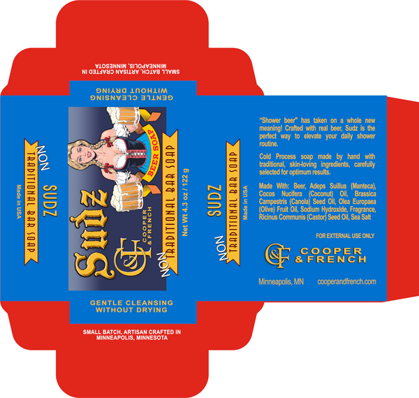Cooper & French Sudz Bar Soap made with Beer