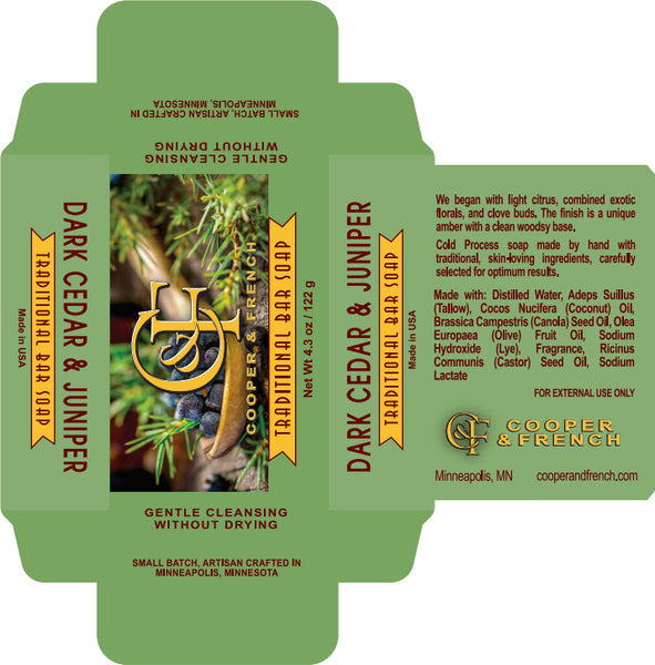 Dark Cedar & Juniper Bar Soap