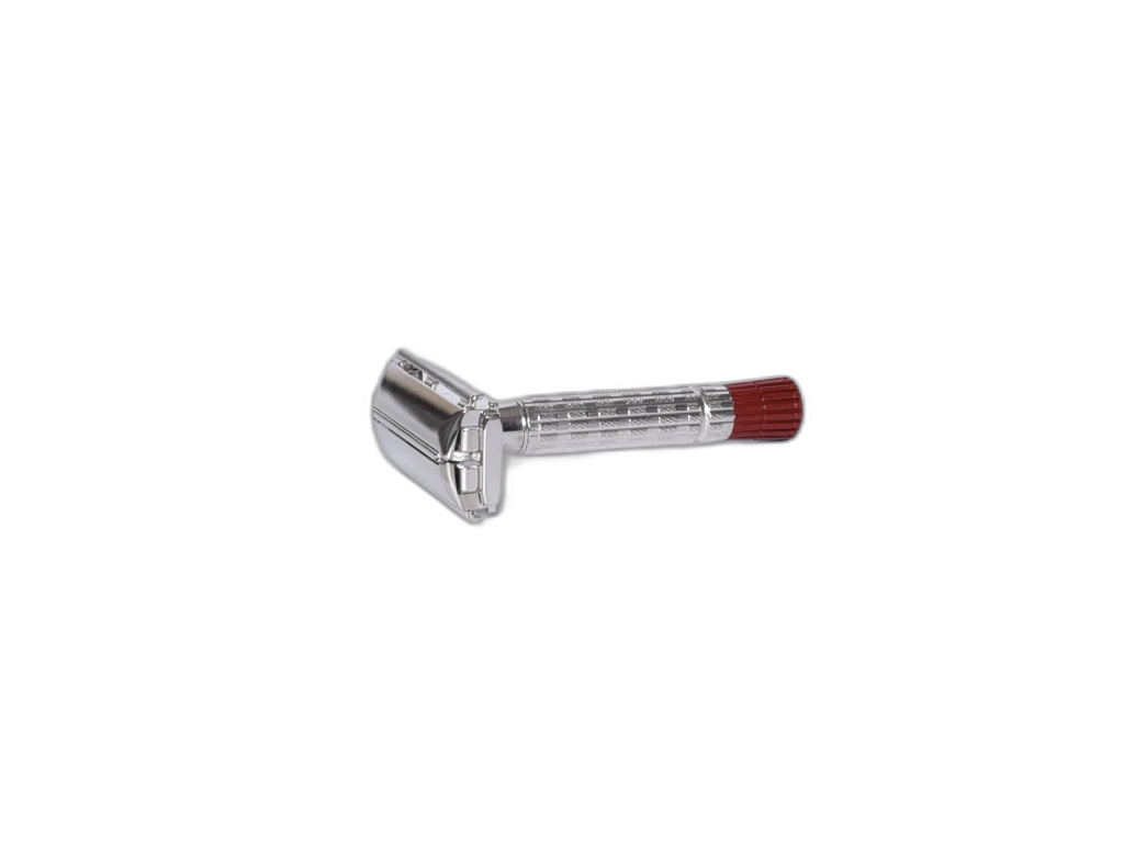1957 Gillette Super Speed Red Tip Safety Razor + Free Shaving Soap
