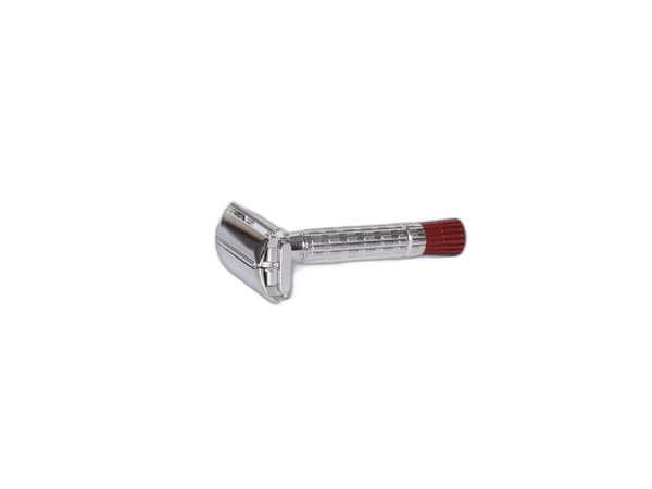 1957 Gillette Super Speed Red Tip Safety Razor + Free Shaving Soap